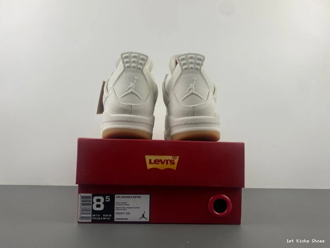 1st Kicks AO2571-100 4 Levi's x Jordan Air 'White' 0812